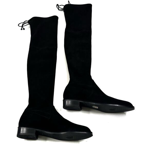 Stuart Weitzman Lowland Over-the-Knee Black Suede Boot Size 6.5B New $950 - Picture 9 of 14